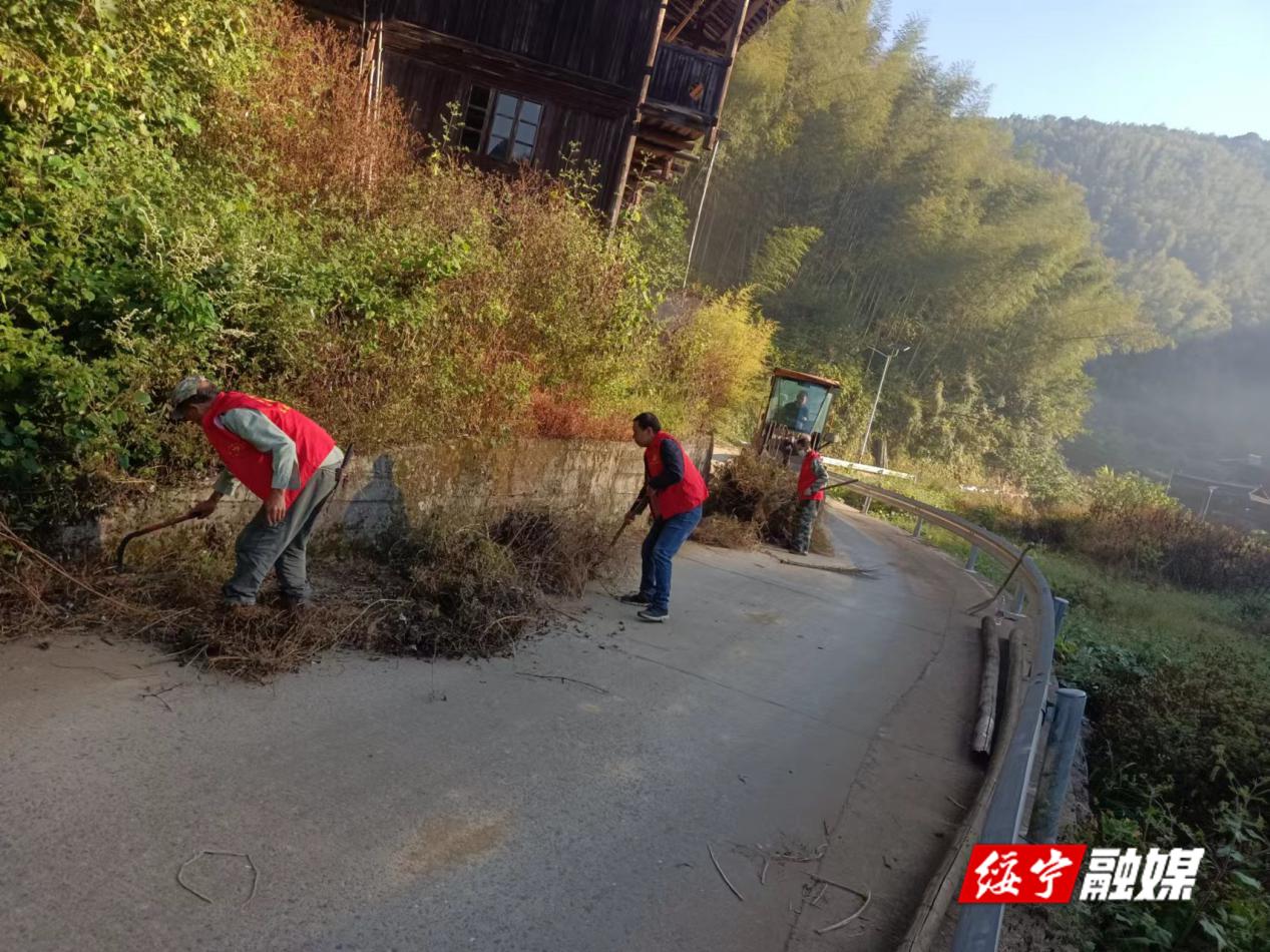 长铺子乡：清除路边杂草 守护平安出行_邵阳头条网