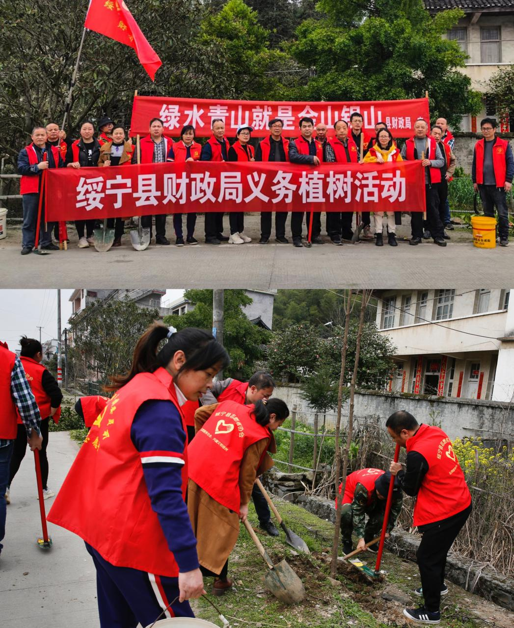 绥宁县财政局：义务植树添新绿 文明实践树新风_邵阳头条网