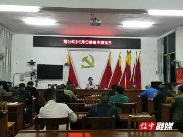 鹅公岭乡开展“禁毒教育” 主题党日活动_邵阳头条网