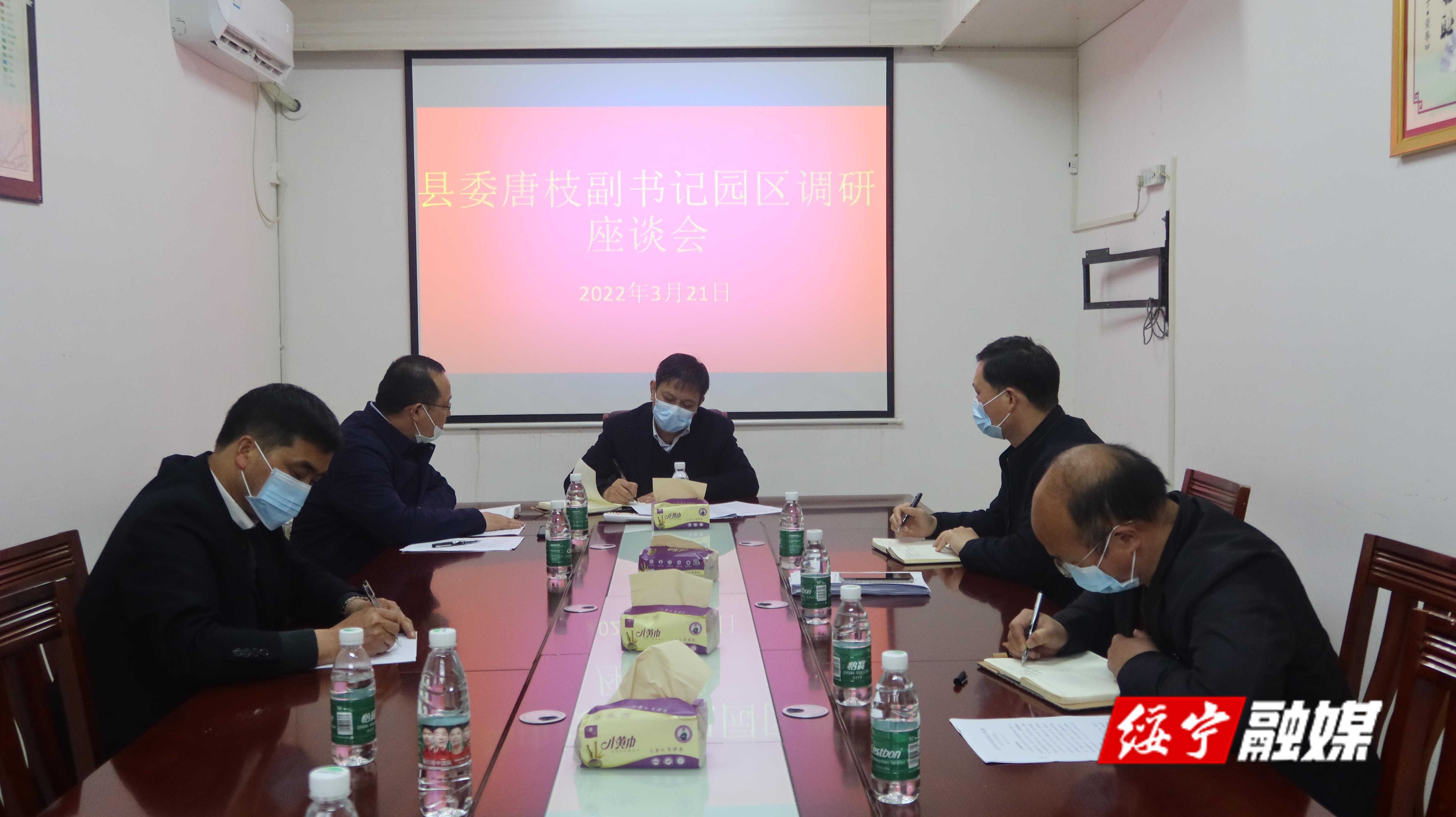 唐枝调研园区疫情防控、安全生产、“五好”园区创建工作(图1)