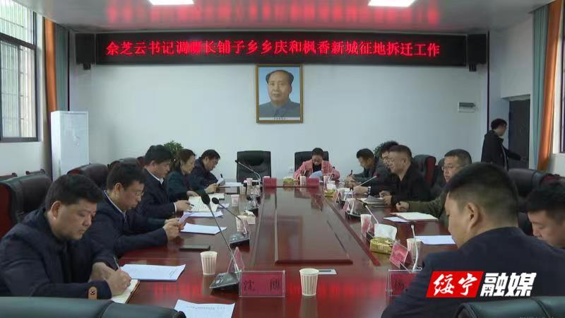 佘芝云调研长铺子苗族侗族乡成立40周年乡庆筹备和枫香新城征地拆迁工作(图1)