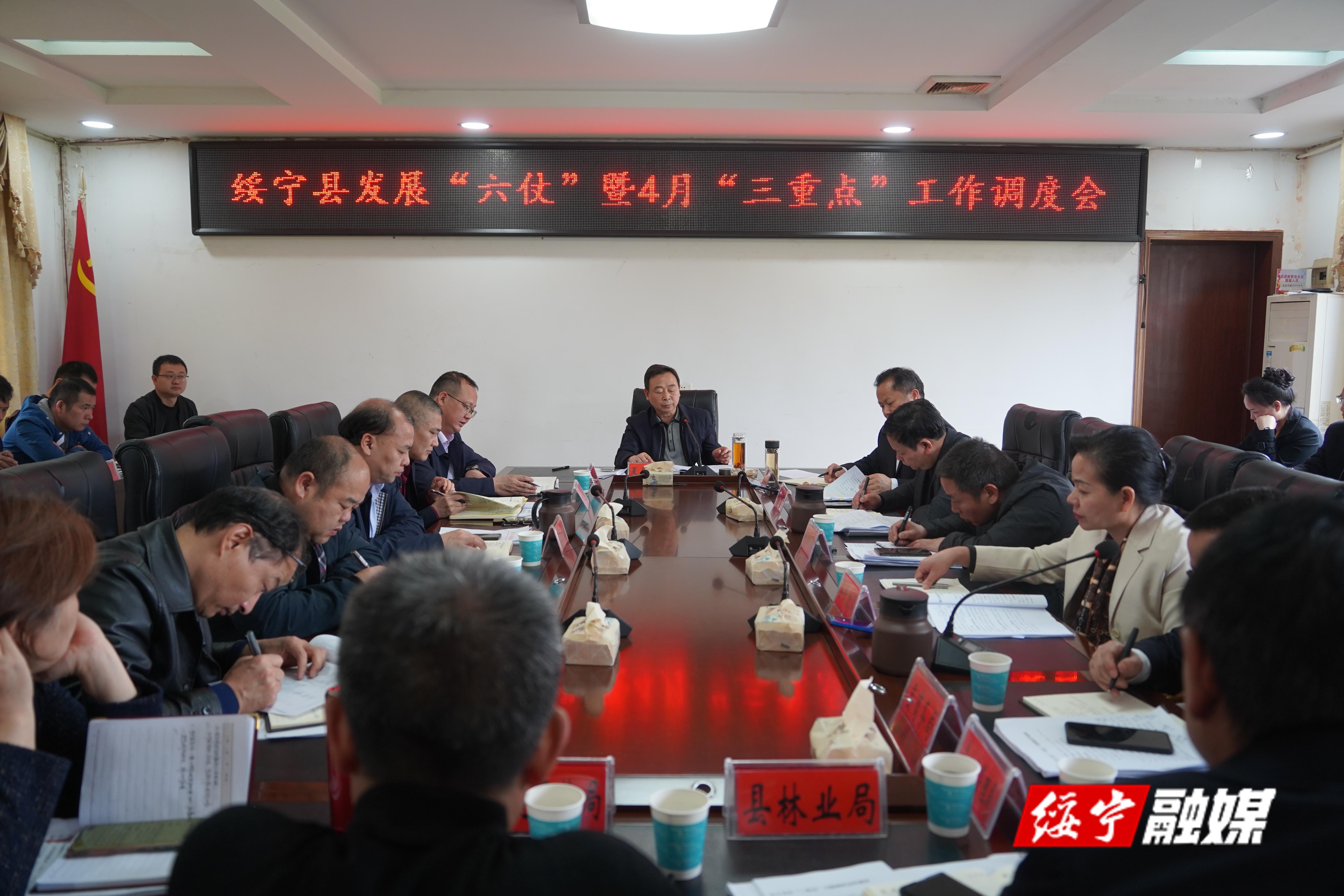 夏贤钦主持召开绥宁县“发展六仗”暨4月“三重点”工作调度会(图1)