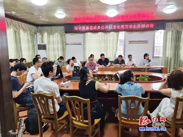 绥宁县召开基层政务公开标准化规范化业务培训会(图1)
