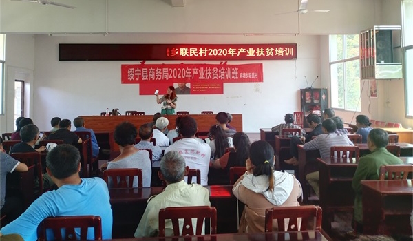 绥宁县麻塘乡开展2020年产业扶贫培训班(图1)