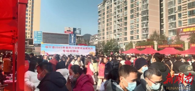 绥宁县举办新春首场“春风行动”招聘会 提供岗位5000余个(图1)