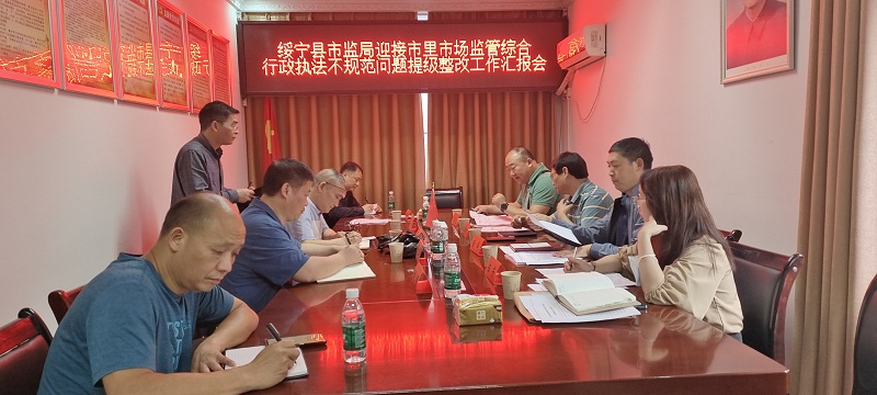 市市场监督管理局对绥宁县市场监督管理局综合行政执法不规范问题提级整改工作进行督查(图1)
